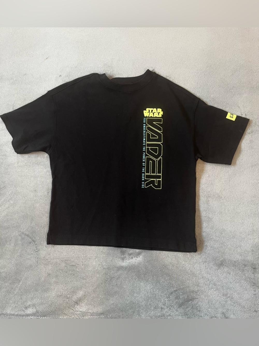 GAP Star Wars Black Tee with White Logo Size M